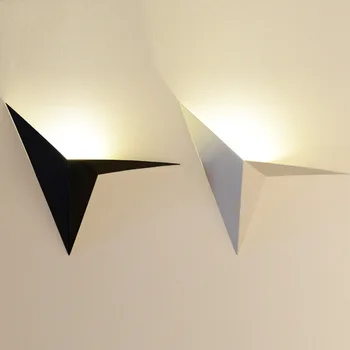 Mūsdienu minimālisma trīsstūra formas LED Sienas Lampas Ziemeļvalstīm Iekštelpu Sienas Lampas Dzīvojamā Istabā Gaismas 3W AC85-265V Vienkārši Apgaismojums