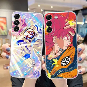 Anime Dragon Ball Z GOKU Tālrunis Case For Samsung Galaxy S21 S22 Ultra S20 S30 FE S8 S9 S10 5G Plus Lite Mīksto Caurspīdīgu Vāciņu