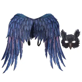 Radošā Halloween Cosplay Masku Komplekts Cosplay Kostīmu Dzīvnieku Pūce Maskas Spārni Sievietēm, Meitenēm, Viegls, lai Masku Karnevāls