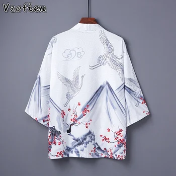Jauns Japāņu Kimono Vīriešu Jaka Vasaras Tradicionālo Japāņu Yukata Sieviešu Obi Vīriešu Streetwear Haori Krekls Samurai Kostīms