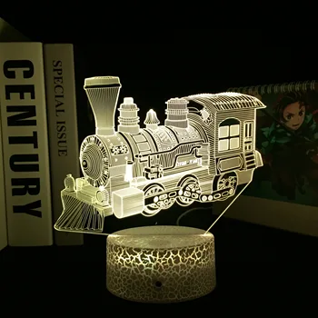 Dzelzceļa Dzinēja Lokomotīve LED Nakts Gaisma Bērniem Guļamistaba Dekorēšana Unikālu Dzimšanas dienas Dāvana Bērniem Mācību Telpa, Galda Lampas