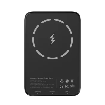 Portable Power Bank Bezvadu Lādēšanas Slim USB Type C Power Bank ar Magnētisko Ātrās Uzlādes Jaudas Bankai iphone 12 Pro Max