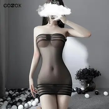 COZOK Sexy Apakšveļa Sievieti, kuru linuma Acs Bodystockings Seksam Atvērtu Kājstarpes Sleepwear Teddies Bodysuit Sieviešu Sexy Apakšveļa Dzimuma Drēbes