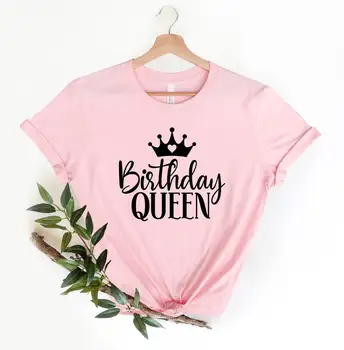 Dzimšanas diena Queen Krekls meitene Īsām Piedurknēm Top Tees O Kakla Modes 100% Kokvilnas Streetwear harajuku kawaii goth y2k Piliens Kuģniecība