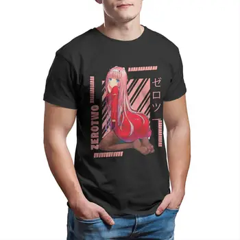 Modes Darling, Jo Franxx Kawaii Meitene T-Krekli Vīriešiem O Kakla Tīras Kokvilnas T Krekls Japānas Anime Nulle Divi t-veida Grafiskā Drēbes
