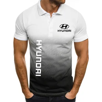 Vasarā Karstā pārdošanas new augstas kvalitātes Vīriešu t-krekls Hyundai auto logo drukāt ērti 100% kokvilnas vīriešu Fitnesa sporta T-krekls top