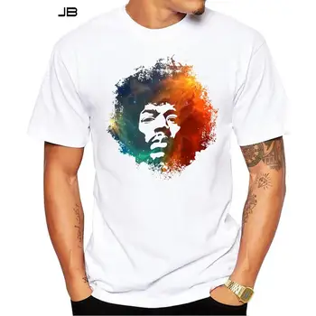 Hendrix Miglājs Vīriešu T-Krekls Modes Iespiesti Atdzist t krekls Vīriešiem Vasarā Īsām Piedurknēm Gadījuma Balts Tops Hipster Tees