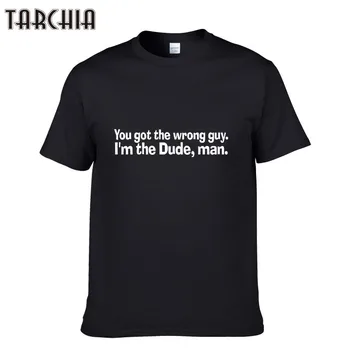 TARCHIA T-krekls Vēstuli Iespiests t-veida Topi, Vīriešu Apģērbu Kokvilnas T Krekls ar Īsām Piedurknēm Baltā Gadījuma Vīriešu Lakrosa Homme