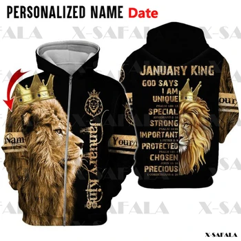 Personalizētu Nosaukums Novembrī Dzimšanas Datums Bieza Apģērba, Dāvanas Dēls Lauva Iespiesti Rāvējslēdzēju Pelēkā Vārna Vīriešu Džemperis Outwear