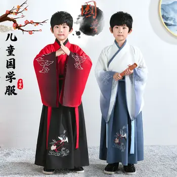 Zēns Hanfu Skatuves Apģērbs Ķīniešu Kleita Baby Jauno Gadu Tang Tērps Bērniem Ķīniešu Tradicionālajā Tērpā Tradicionālo Kids Apģērba