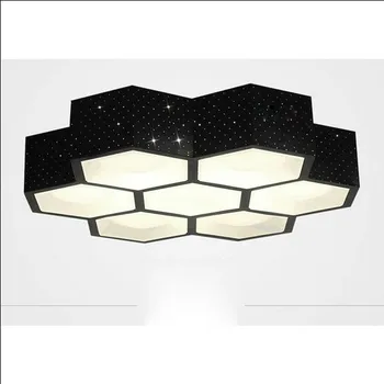  Black&White Vienkārši Modes Griestu Gaismas Ar LED Chip 7 vadītāju Modernu Rūtiņu Dzelzs Lampas, Mājas Apgaismojums Dzīvojamā Istaba&Guļamistaba