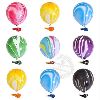 Daudzkrāsains Hēlija Balonu Agate Lateksa Baloni Dzimšanas dienas svinības Ballon Dekorēšana Kāzām Valentīna Dienā Priekšlikumu, Skatuves Dekori