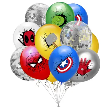 10Pcs 12inch 2.8 g Avengers Supervaroņa Zirnekļcilvēka Ironman Kapteinis Dzimšanas dienas svinības Zēns Labu Dekoru Gaisa Bumbu, Mazulis, Rotaļu Piederumi
