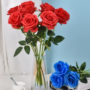 1pc 50cm Mākslīgo Rožu Ziedi, Līgavas Pušķi, Kāzu Galds Mājas Puse Rotājumi DIY Albums Piegādēm, Valentīna Diena