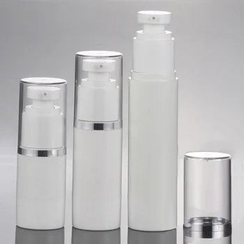 50gab 50ml plastmasas balts Vakuuma pudeles / balta krāsa tukšs losjons bezgaisa pudele 50ml