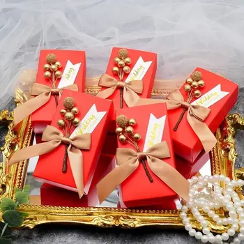 100gab zelta DIY Šokolādes turētāju puses piegādes kāzu Jubilejā, Dzimšanas dienā, personalizētu labu dāvanu kastes pasūtījuma konfekšu kaste