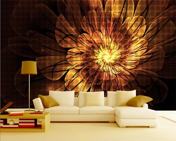 Beibehang Foto tapetes, fantasy metāla ziedu mūsdienu mājas uzlabošana 3D dzīvojamā istaba TV fona tapetes sienām, 3d