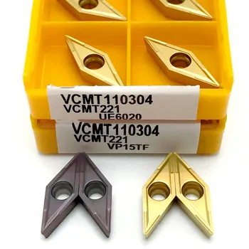 Pagrieziena rīks karbīda ielikt VCMT110304 UE6020 iekšējais pagrieziena rīks VCMT 110304 pagrieziena rīks