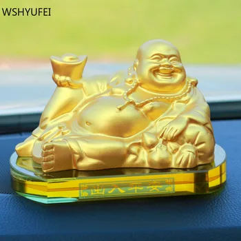 Sveķu Maitreja Budas Statuja Auto Smaržas Apdare Sākuma Dzīvojamā Istaba Dekori Aksesuāri Lucky Fortune Rotas, Auto Piederumi