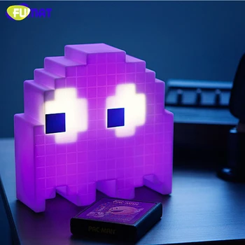 FUMAT Karikatūra USB Pac-man Spēle Tēma Krāsu Nakts Gaisma LED Gara Gaismas, Guļamistaba, Bērnu istaba, Brīvdienu Mājas Apdare Nakts Gaismas