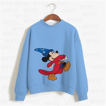 Disney Mickey Mouse drukāt sporta krekls sieviešu gothic streetwear Harajuku Sudadera Mujer jaunu sieviešu garām piedurknēm pelēkā vārna Y2K