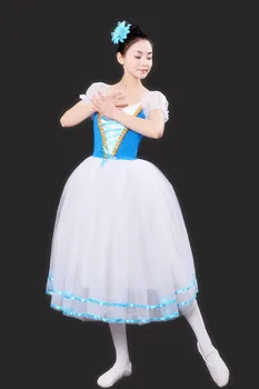 Girl 's Veikumu Tērpu Sieviete baleta Deju Apģērba 150-175 cm pieaugušo Sniegumu kleita