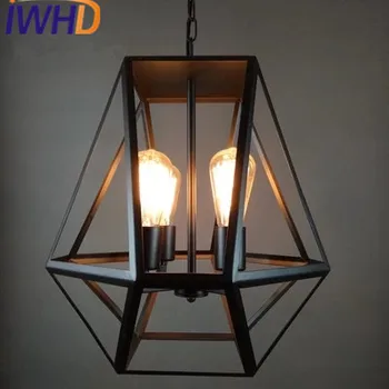 IWHD Dzelzs Lampen 4 Galvas Vintage Lampas Kulons Gaismas Ķermeņi, Bēniņi Retro Stila Rūpniecības Piekariņu Gaismas Lamparas Mājas Apgaismojums