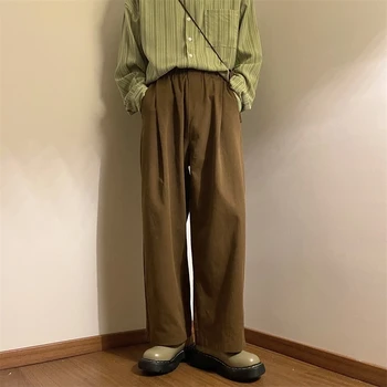 Harajuku Stils Vīriešu Kokvilnas Gadījuma Bikses Jaunas Modes Streetwear Bikses Vīriešiem Vīriešu Zaudēt Wide-leg Pilsētas-zēns Treniņbikses