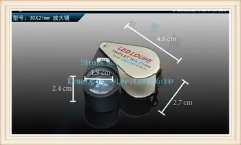 Bezmaksas Piegāde Rotaslietas Instrumenti diy rotaslietu izgatavošana 30X Tripleta LED Lupa ar UV Gaismu Gem Lupas Dimanta Rokas Lupa 1gb/daudz