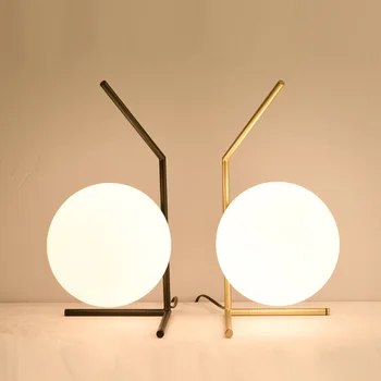 Pēc mūsdienu Ziemeļvalstu vienkārši radoši stikla galda lampas, gultas bārs guļamistaba apgaismojums galda lampas Amerikāņu stilā personalizētus galda