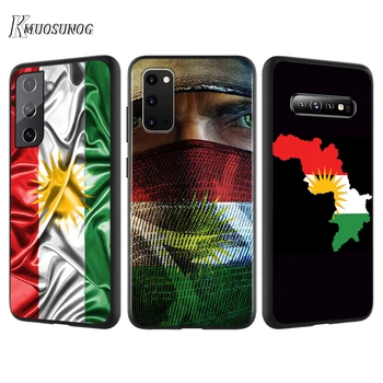 Silikona Vāciņš Kurdistānas Karoga Samsung Galaxy S20 S21 FE Ultra S10 S10E Lite S8 S9 S7 Malas, Plus Telefonu Gadījumā