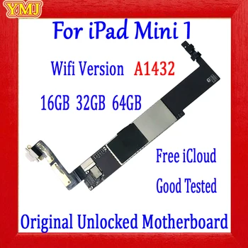 Pilna Mikroshēmas 100% testē iPad Mini 1 Mātesplati A1432 Wifi Versiju un A1454/A1455 3G Versija, Oriģināls Atbloķēt Nav icloud Loģika