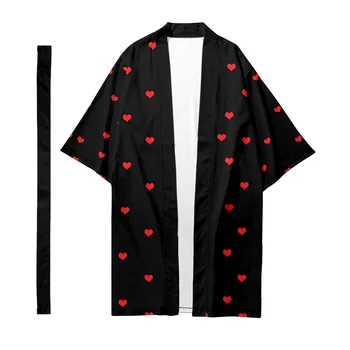 Vīriešu Japāņu Garo Kimono Jaka Vīriešu Samurai Kostīmu Kimono Mīlestība Modelis Kimono Krekls Yukata Ārējo Vāciņu