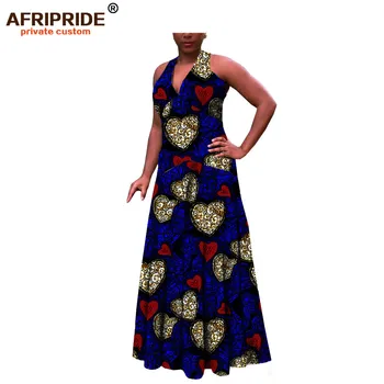 āfrikas kleita sievietēm ikdienas stila tradicionālo āfrikas apģērbu bez piedurknēm, potītes garuma sievietēm rankara kokvilnas kleita A722516