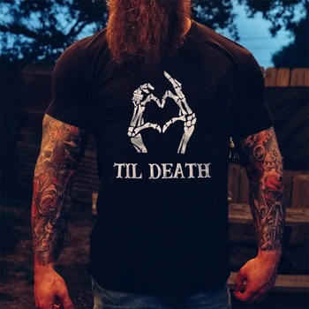 Badassdude TIL DEATH Drukāšanas Vīriešu Gadījuma Modes T-krekls