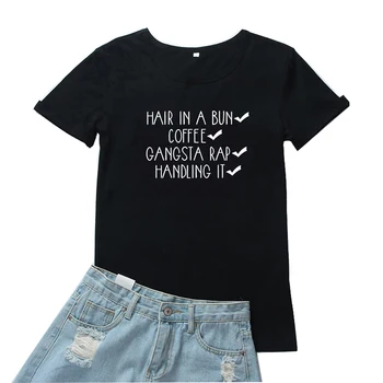 Matu Bulciņa un Kafijas T-krekls Femme Smieklīgi Vēstuli Izdrukāt Lakrosa Sieviešu Ikdienas Īsām Piedurknēm Top T Krekls Sievietēm Vintage Streetwear