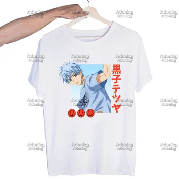 Japāņu Anime Kuroko Nav Grozā Manga, Grafiskie Harajuku Cilvēks T-Veida Krekls Topi Dizaina Īsām Piedurknēm Estētisko Anime T Krekls