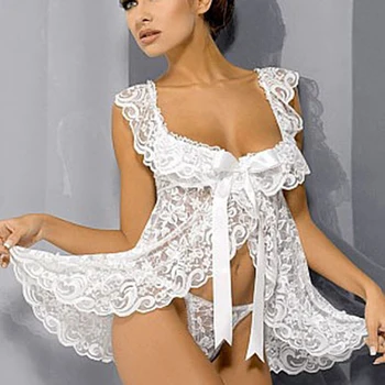 2020. Gada Vasaras Sleepwear Sievietēm Sadalīt Nightgowns Sexy Mežģīņu Gulēšanas Apģērbu Skatīt Caur Mini Nightdress