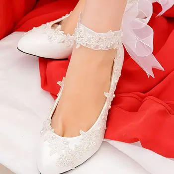 Sieviešu Mežģīnes-Up Līgavai Kāzu Dacning kurpes, modes apavi sieviete potītes siksna puse kleita kurpes Atvērtu purngalu augstpapēžu kurpes sieviešu Sūkņi