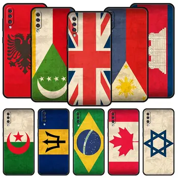 Kanāda Izraēlas Valsts Karoga Japāna Telefonu Gadījumā Samsung A12 A32 A50 A70 A20E A20S A10 A10S A22 A40 A42 A52 5G A02S A04s Vāciņu