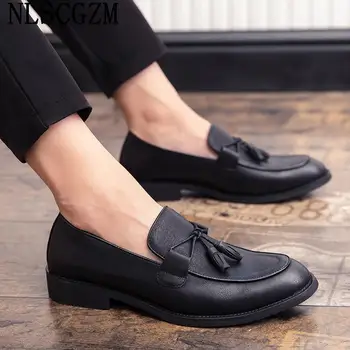 Mokasīni Vīriešu Ādas Kurpes No Itālijas Pušķis Puse Kurpes Vīriešiem 2022 Elegants Paslīdēt uz Kurpes Vīriešiem Zapatos Hombre Vestir Chaussure