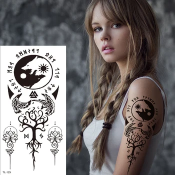 yin yang cilšu tetovējums mandala pagaidu tetovējums sexy arābu mehndi uzlīmes melnās hennas tetovējumi mežģīņu uzlīmes indijas tetovējums, viltus