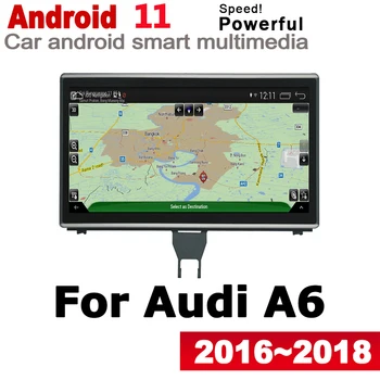 Android 12 Auto Multimediju Atskaņotājs, GPS Navigācijas Audi A6 4G 2016~2018 MMI Oriģinālu Stilu HD Ekrāns 2GB+32GB WiFi BT AUX NAvi