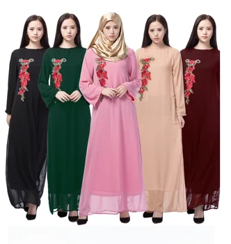Ir 2021. jaunu Musulmaņu Sieviešu Kleita Etnisko Stilu, kas Izšūti ar garām Piedurknēm Ilgi Svārki Girl Apģērbu pavasarī, vasarā un Rudenī