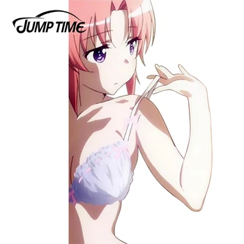 JumpTime 13cm x 7.6 cm Mikakunin de Shinkoukei Anime Seksīga Meitene Yonomori Kobeni Vinila Auto stiklu Decal Uzlīmes