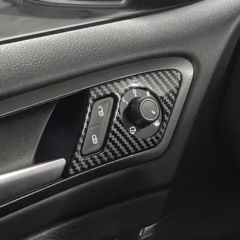 ABS Oglekļa Šķiedras Raksts, Auto Piederumi, Interjera Durvju Panelis Sēdekļa Bloķēšanas Poga Vāka Apdare VW Golf 7 MK7 7.5 2014 2015 - 2020