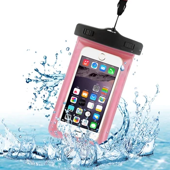 PVC Peldēšana Zemūdens tālruni somā Ūdensizturīgs Gadījumā, iPhone X 7 8 6 6s plus Huawei P20 lite redmi 4x 5 Vāciņu tālruņa kabata somas