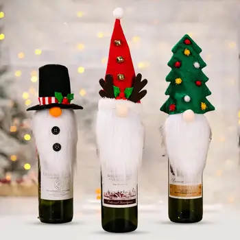 Gif Lieliska Ziemassvētku Sejas Lelle Vīna Pudeles Dekorēšana Viegls Šampanieša Pudeles Dekorēšana Plaši izmantot, lai Puse