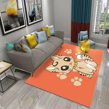 Karikatūra Dzīvnieku Gudrs Kaķis Modelis Paklāju King Size Mājas Dekoru Guļamistaba Dzīvojamā Istaba Vannas istaba Sadzīves Grīdas Paklājs neslīdoša Paklāji