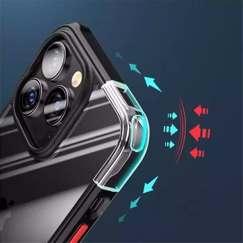 Luksusa Caurspīdīgs Kameras Aizsardzībai Triecienizturīgs Bruņas Lietā Par iPhone 14 13 12 11 Pro Max X XR XS 7 8 Plus Caurspīdīgu Vāciņu